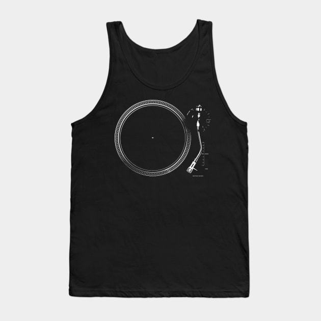 Turntable - Vintage Audio LP Vinyl Record Player Tank Top by bulografik